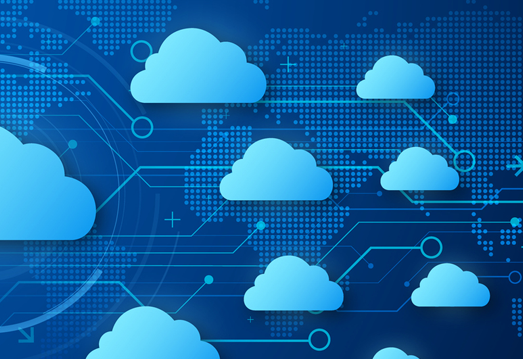 Global cloud computing network illustrating scalable digital infrastructure and cloud migration solutions
